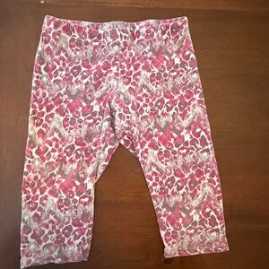 Faded Glory Pink and White Patterned Kids Leggings